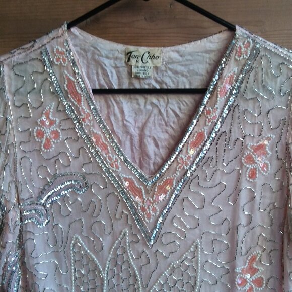 Vtg 1980s Petal Pink Trophy Top, by Tan Chho S/M - Picture 3 of 7